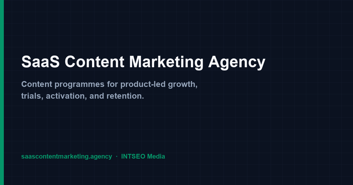 SaaS content marketing agency programme map from trial content to activation